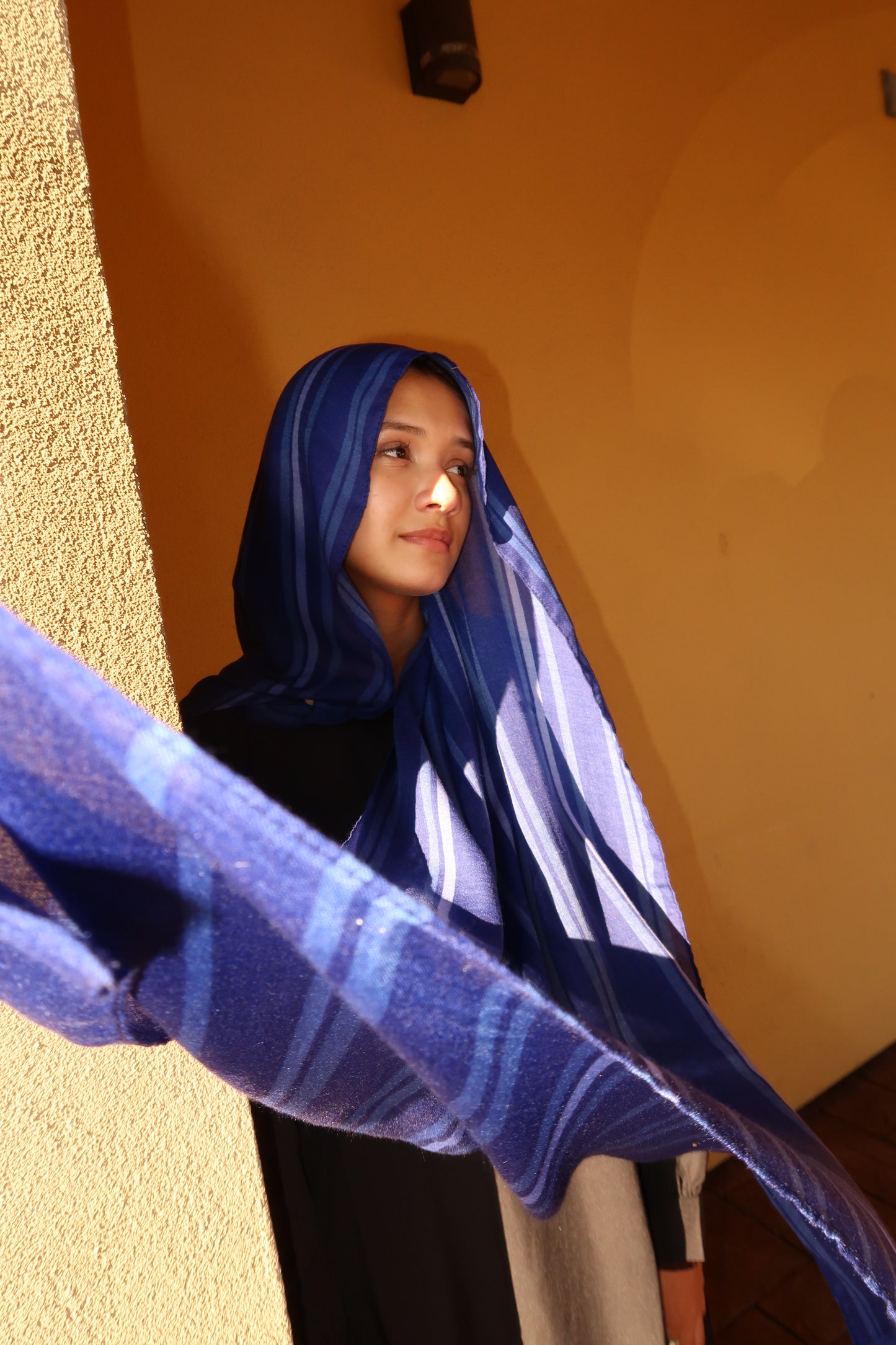 Celestina Blue Striped Hijab